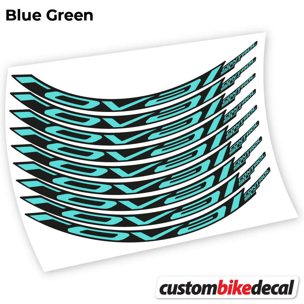 Adesivi Cerchi MTB Roval Control SL 2021 in vinile - Verde Acqua