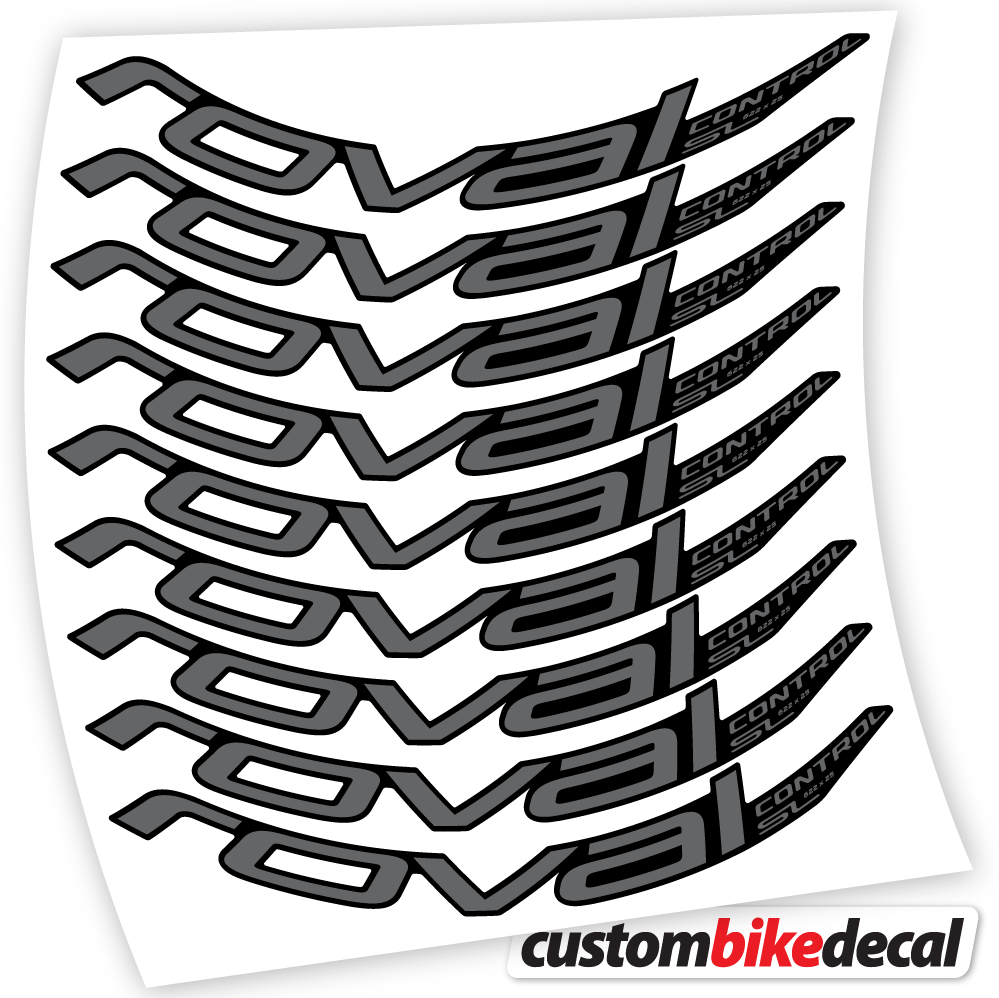 Adesivi Cerchi MTB Roval Control SL 2020 Bikes MTB 29 in vinile - Grigio Traffico