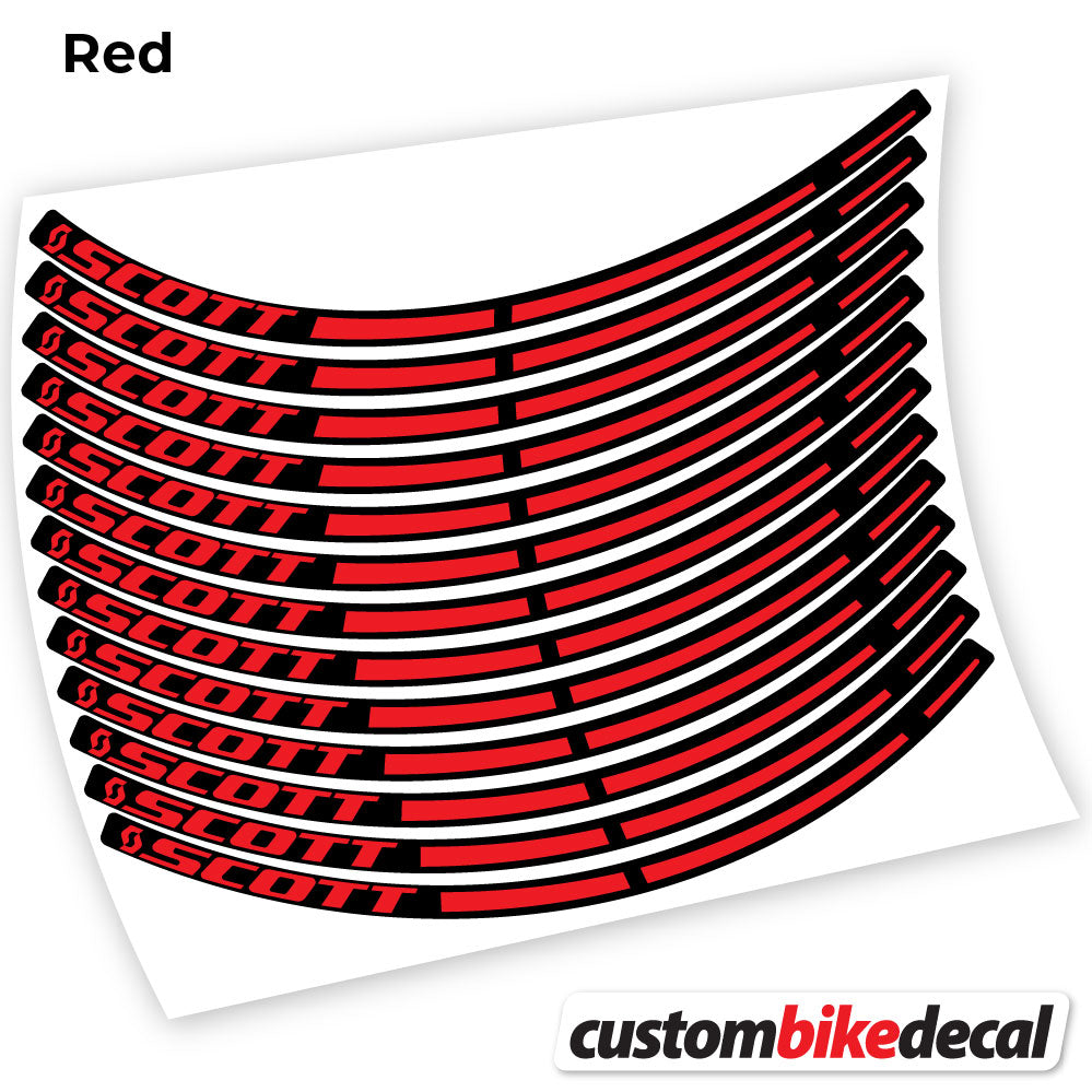 Adesivi Cerchi MTB Scott in vinile - Rosso