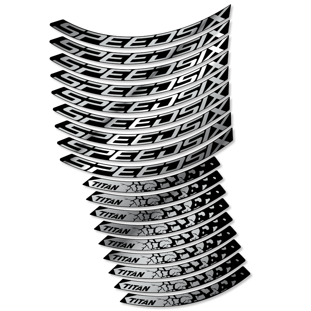 Adesivi Cerchi MTB SpeedSix Titan in vinile