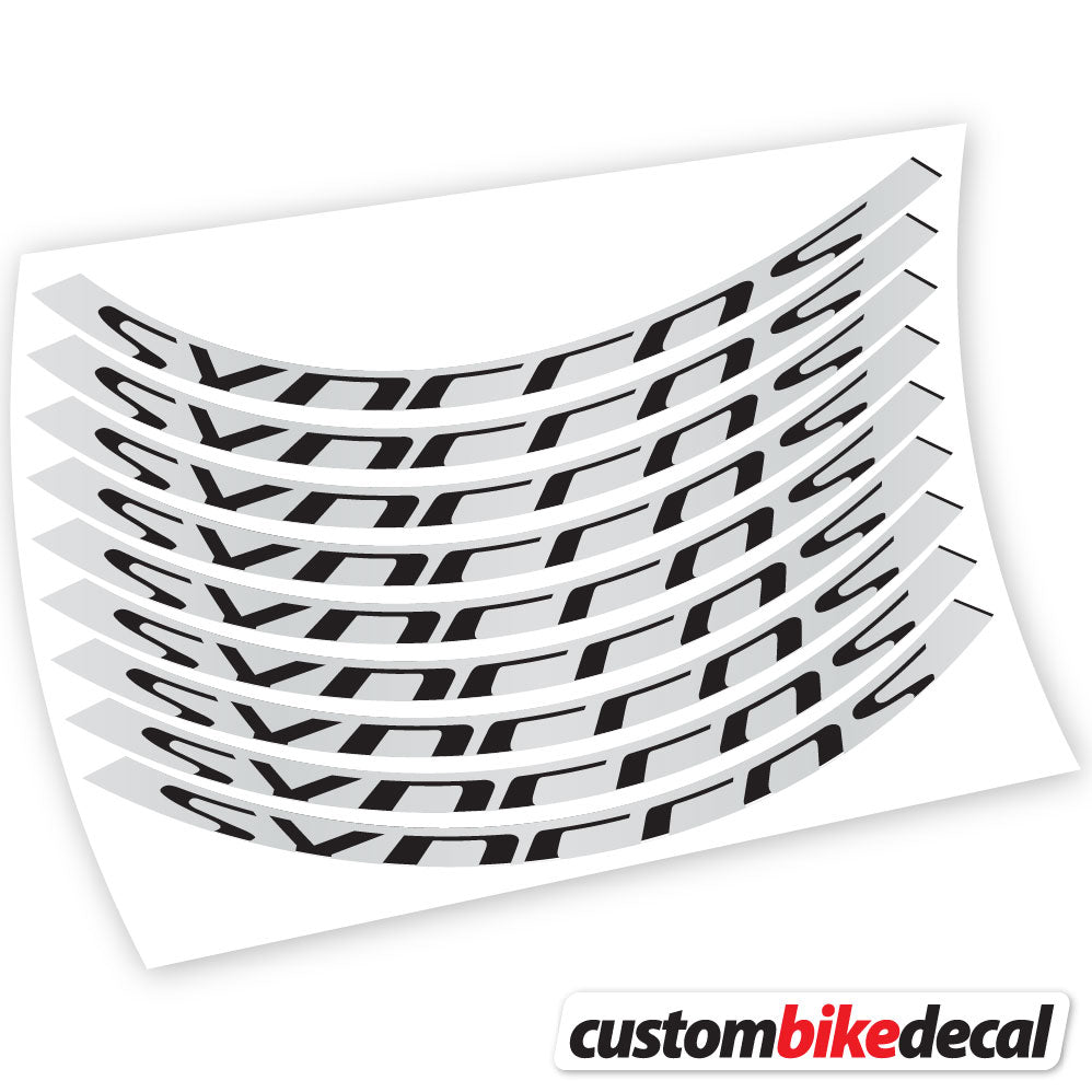 Adesivi Cerchi MTB Syncross Bikes in vinile - Argento Chiaro