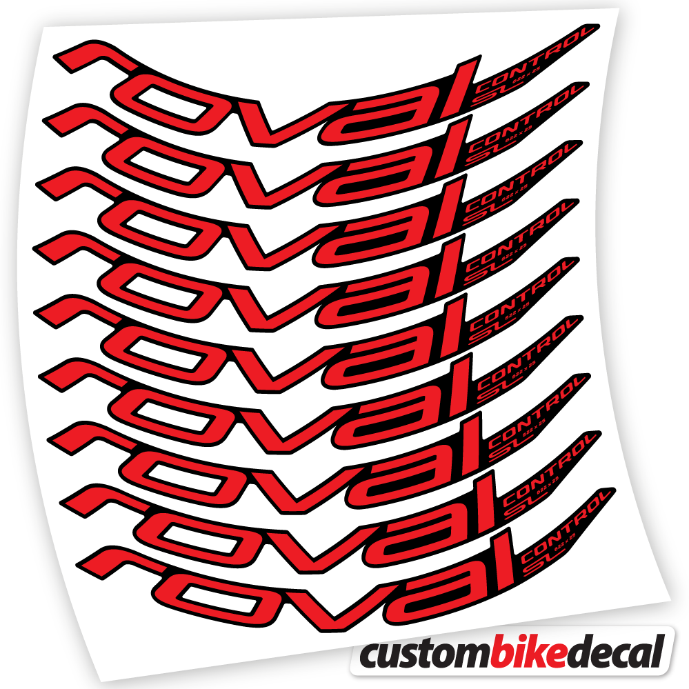 Adesivi Cerchi MTB Roval Control SL 2020 Bikes MTB 29 in vinile - Rosso