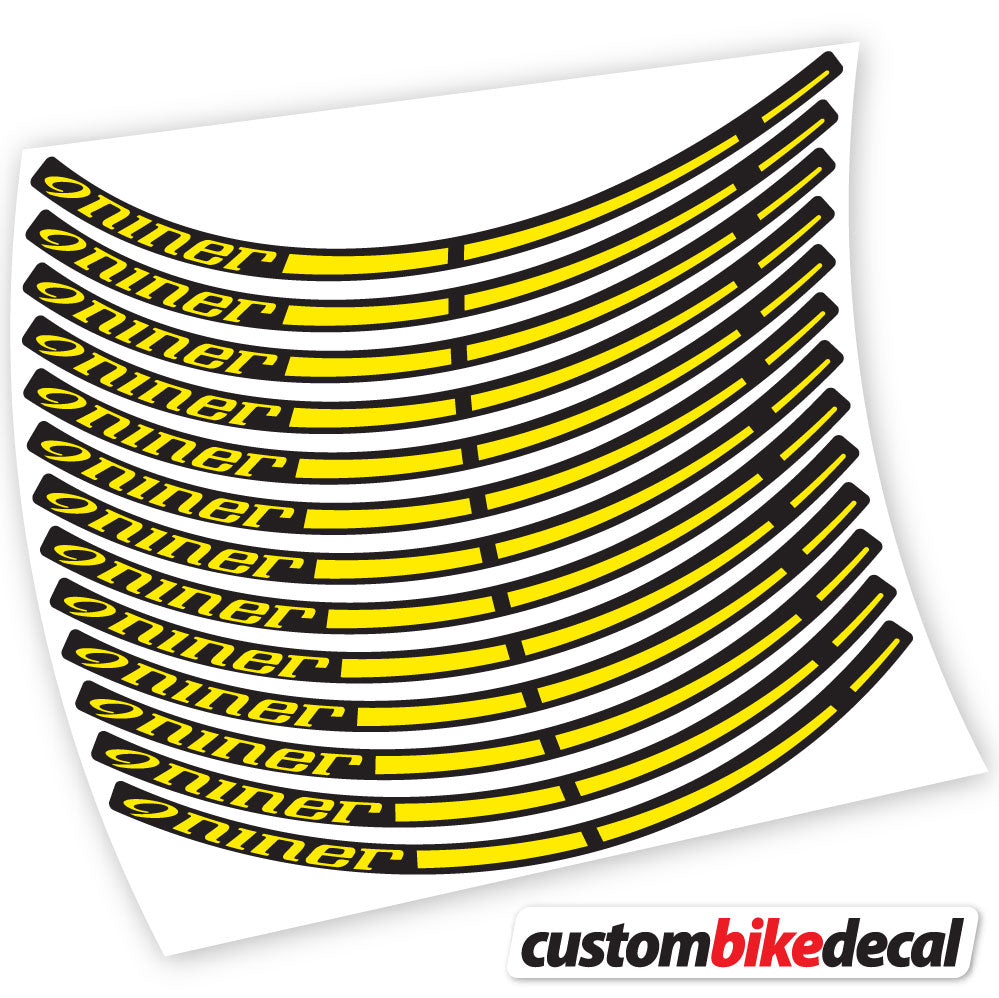 Adesivi Cerchi MTB Niner in vinile - Giallo