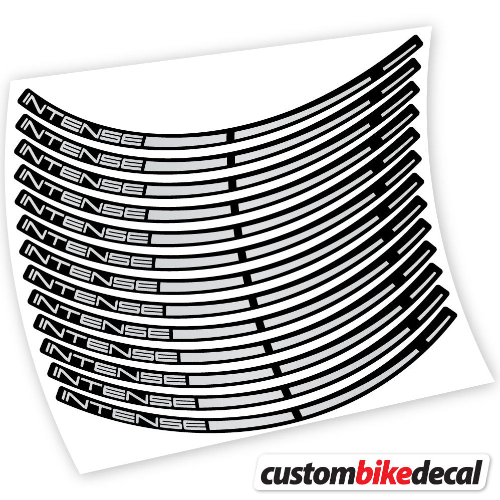 Adesivi Cerchi MTB Intense in vinile - Argento Chiaro