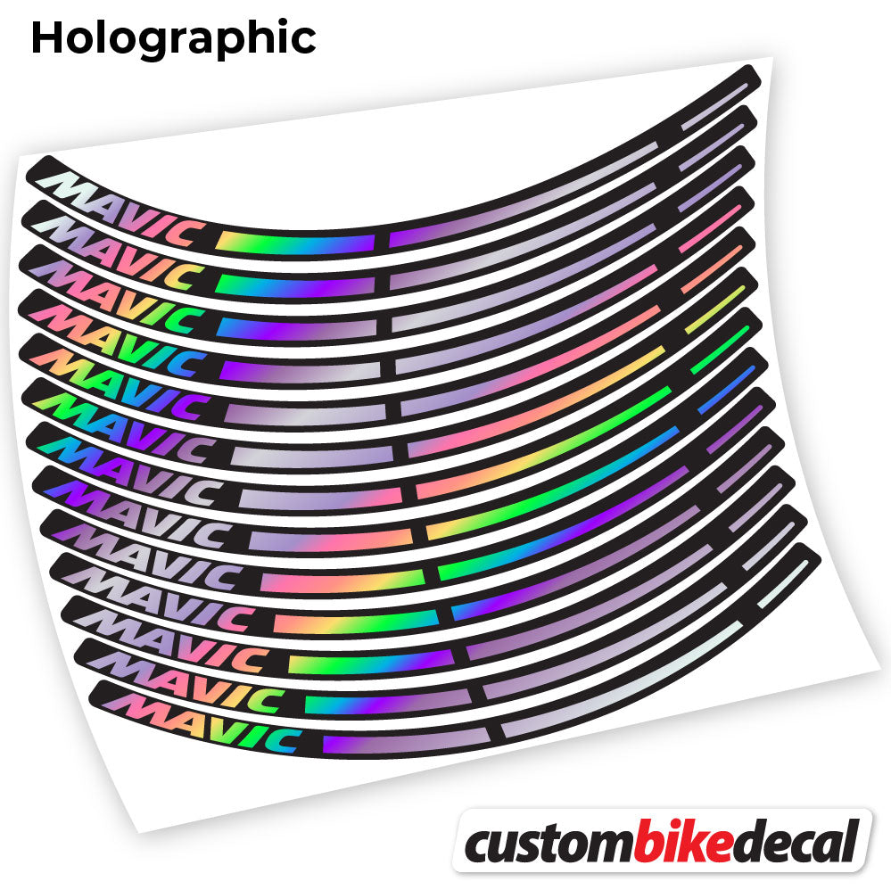 Adesivi Cerchi MTB Mavic in vinile - Olografico