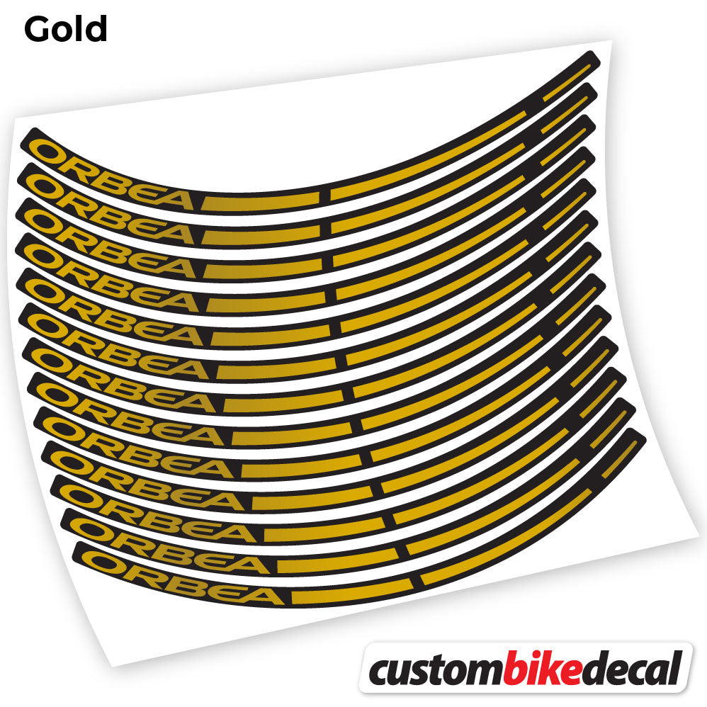 Adesivi Cerchi MTB ORBEA in vinile - Oro