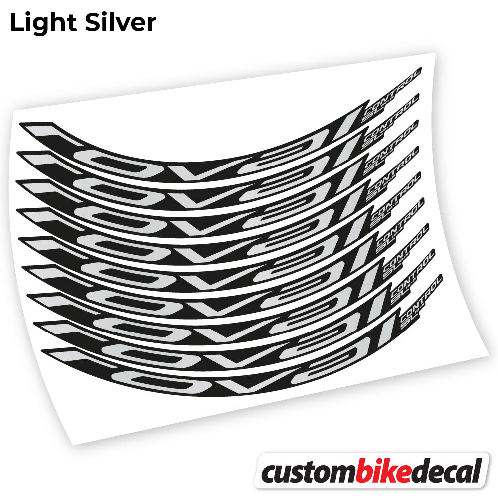 Adesivi Cerchi MTB Roval Control SL 2021 in vinile - Argento Chiaro