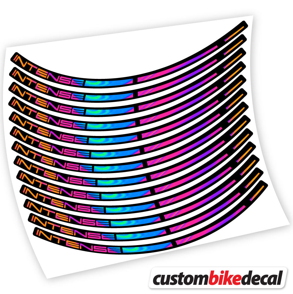Adesivi Cerchi MTB Intense in vinile - Arcobaleno Psichedelico