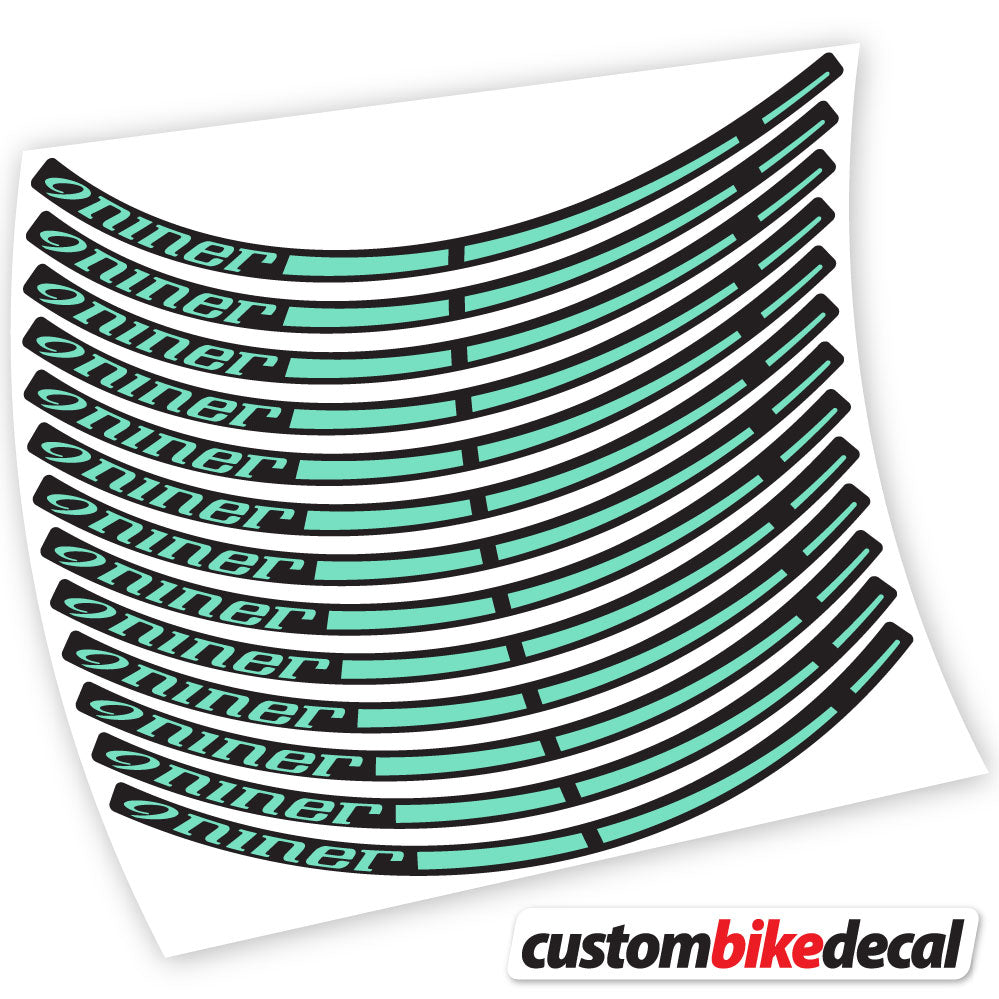 Adesivi Cerchi MTB Niner in vinile - Verde Menta