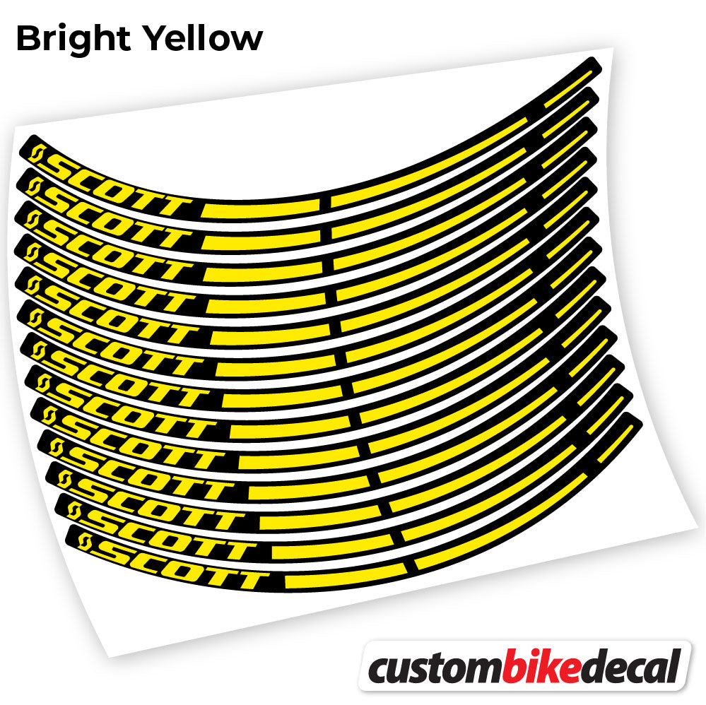 Adesivi Cerchi MTB Scott in vinile - Giallo