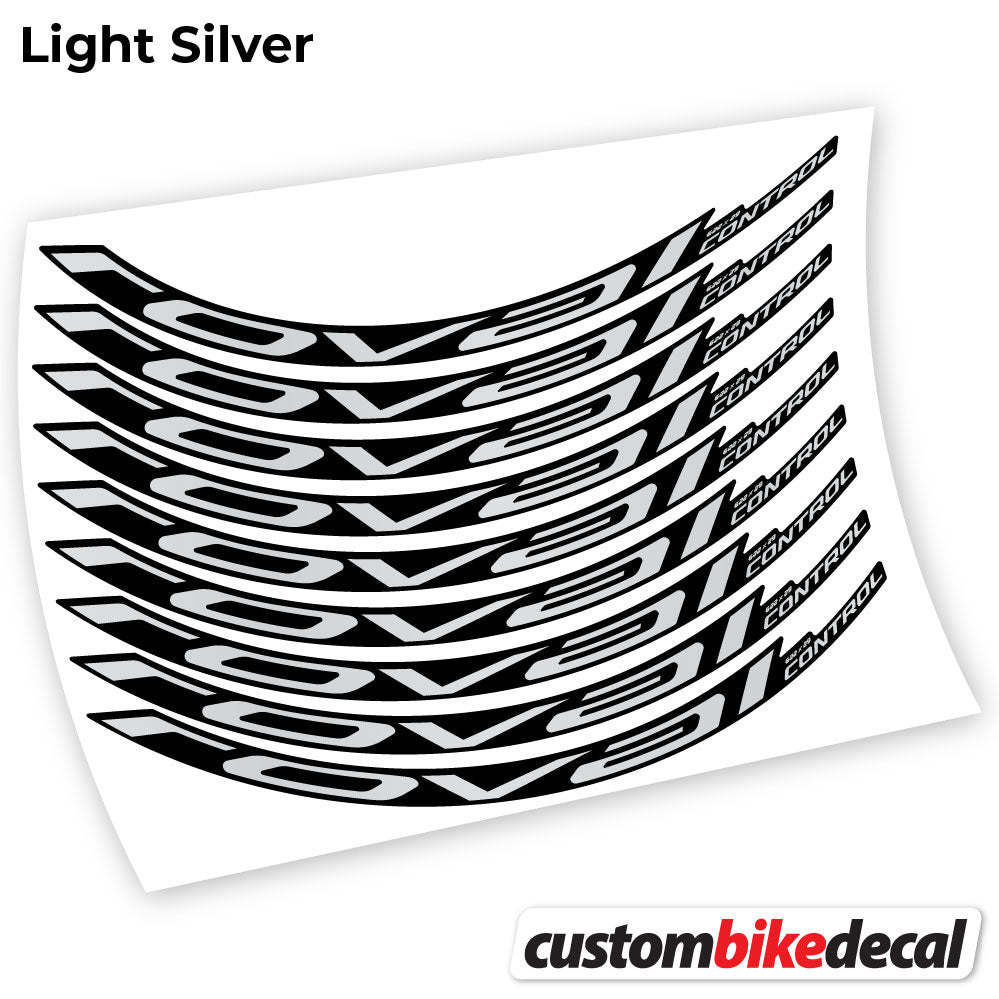 Adesivi Cerchi MTB Roval Control Carbon 2021 in vinile - Argento Chiaro