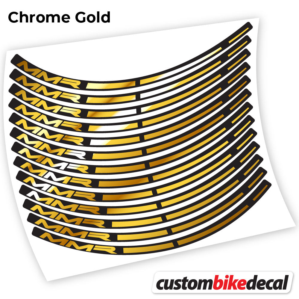 Adesivi Cerchi MTB MMR in vinile - Oro Cromato