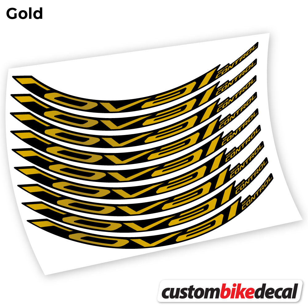 Adesivi Cerchi MTB Roval Control Carbon 2021 in vinile - Oro