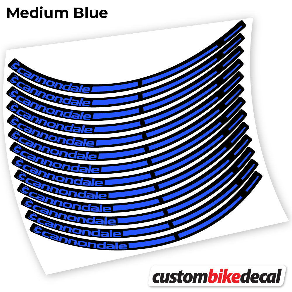 Adesivi Cerchi MTB cannondale in vinile - Blu Medio