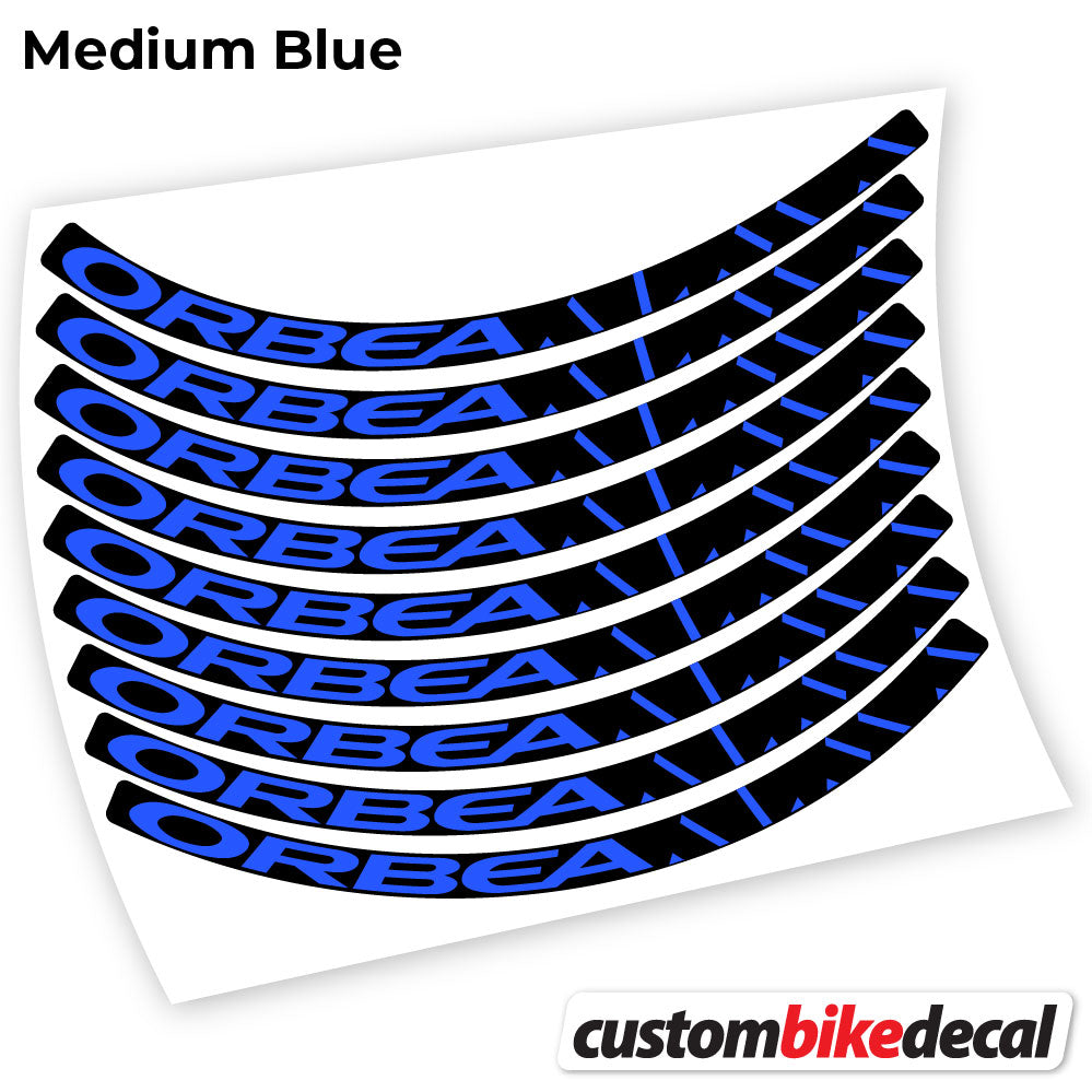 Adesivi Cerchi MTB Orbea Alma in vinile - Blu Medio