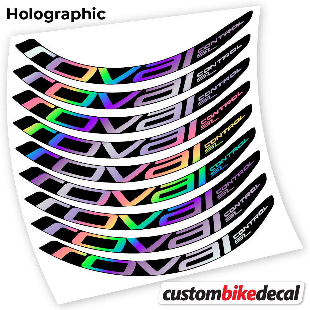Adesivi Cerchi MTB Roval Control SL in vinile - Olografico