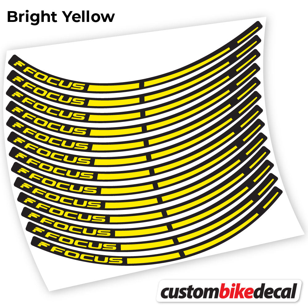 Adesivi Cerchi MTB Focus in vinile - Giallo