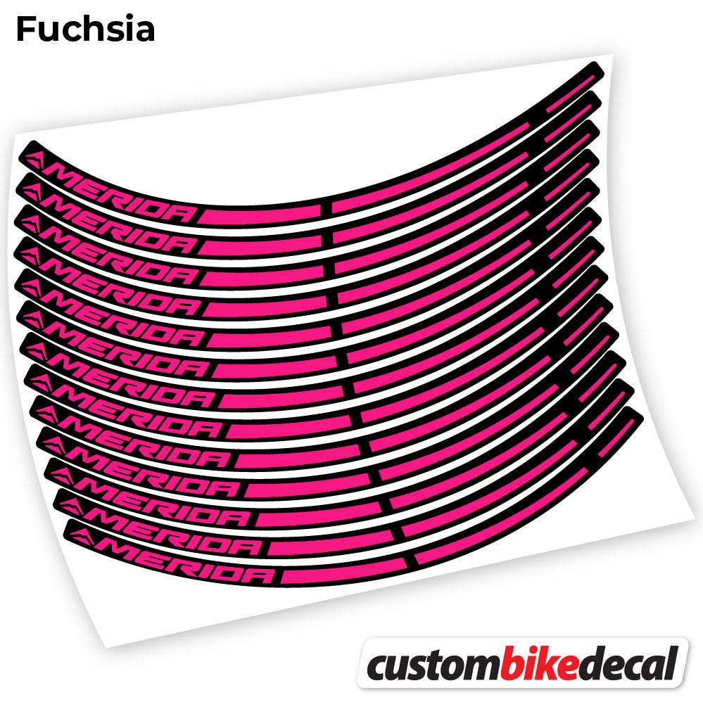 Adesivi Cerchi MTB Merida in vinile - Fucsia