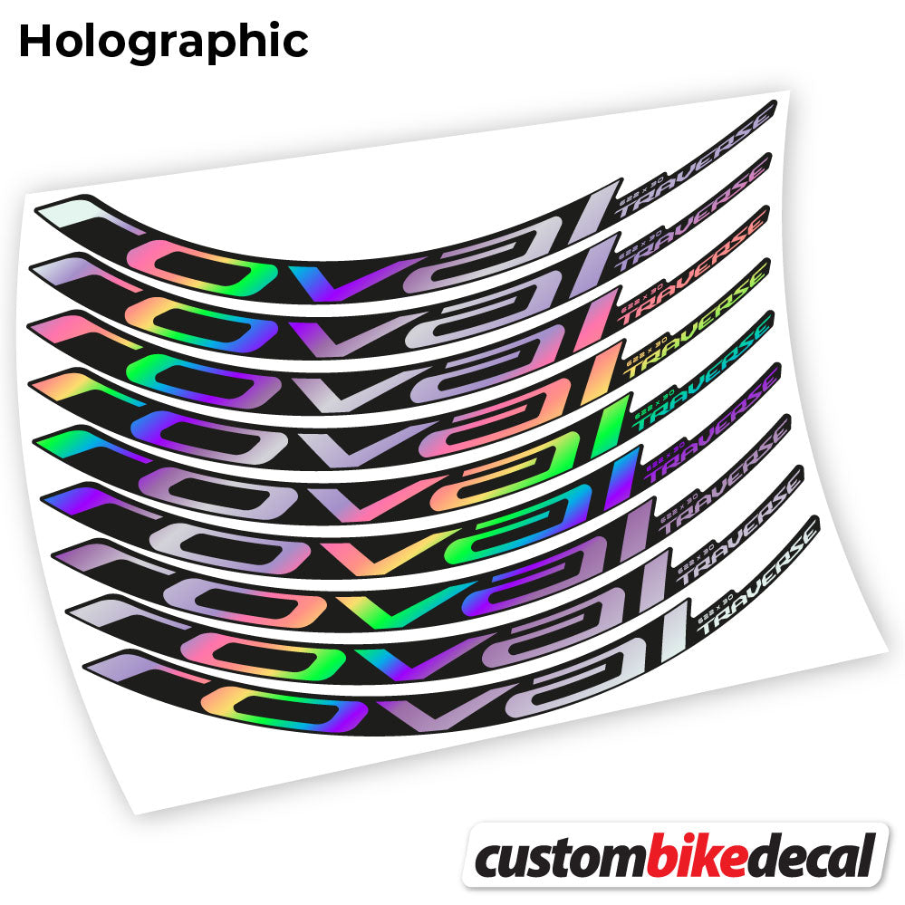 Adesivi Cerchi MTB Roval Traverse Carbon 2021 in vinile - Olografico