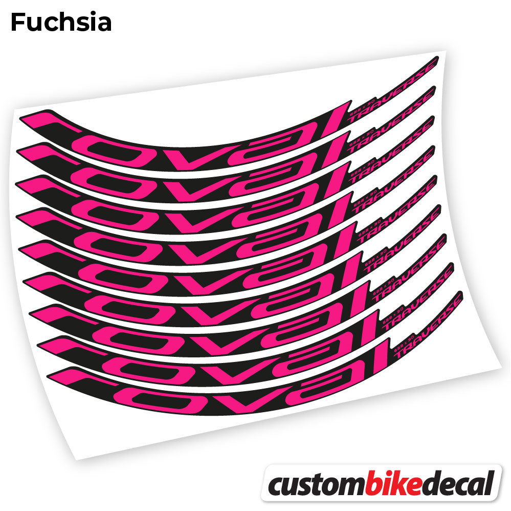 Adesivi Cerchi MTB Roval Traverse Carbon 2021 in vinile - Fucsia
