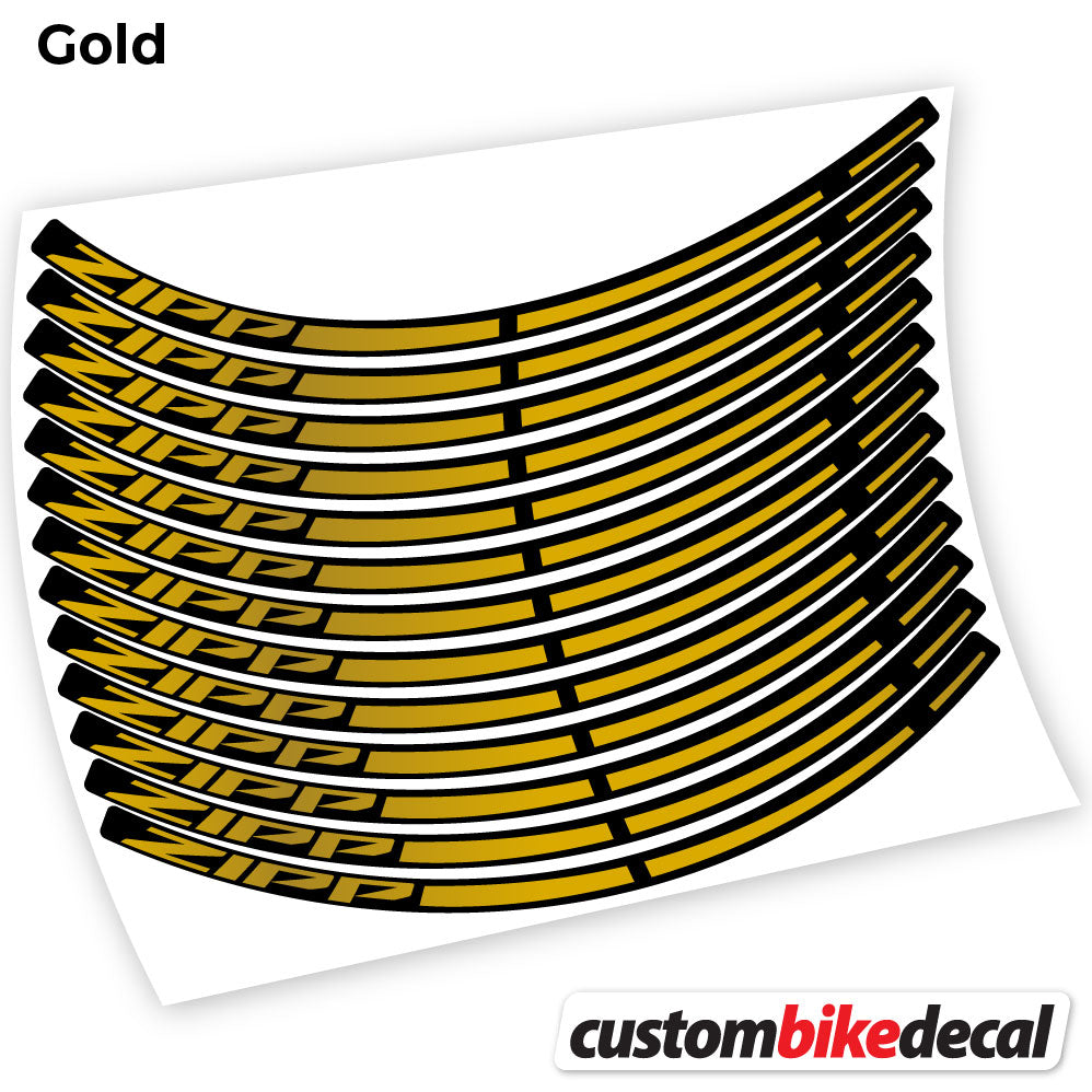 Adesivi Cerchi MTB Zipp in vinile - Oro