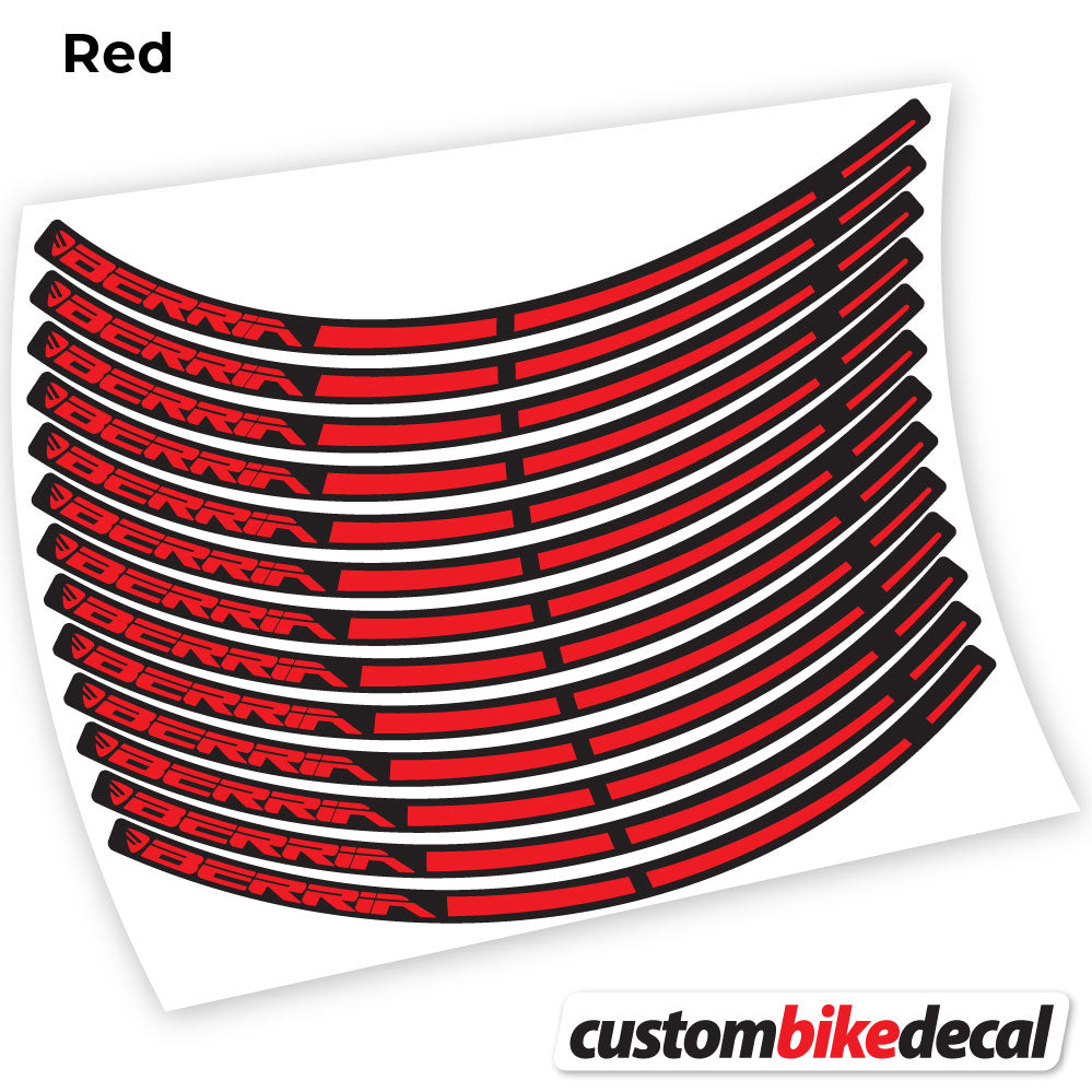 Adesivi Cerchi MTB Berria in vinile - Rosso