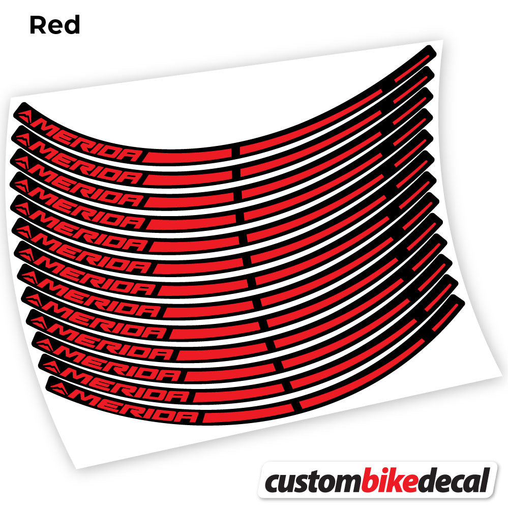 Adesivi Cerchi MTB Merida in vinile - Rosso