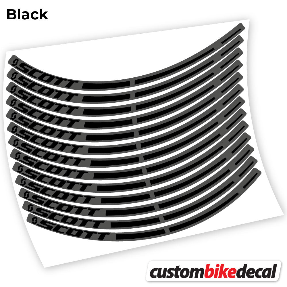 Adesivi Cerchi MTB Scott in vinile - Nero