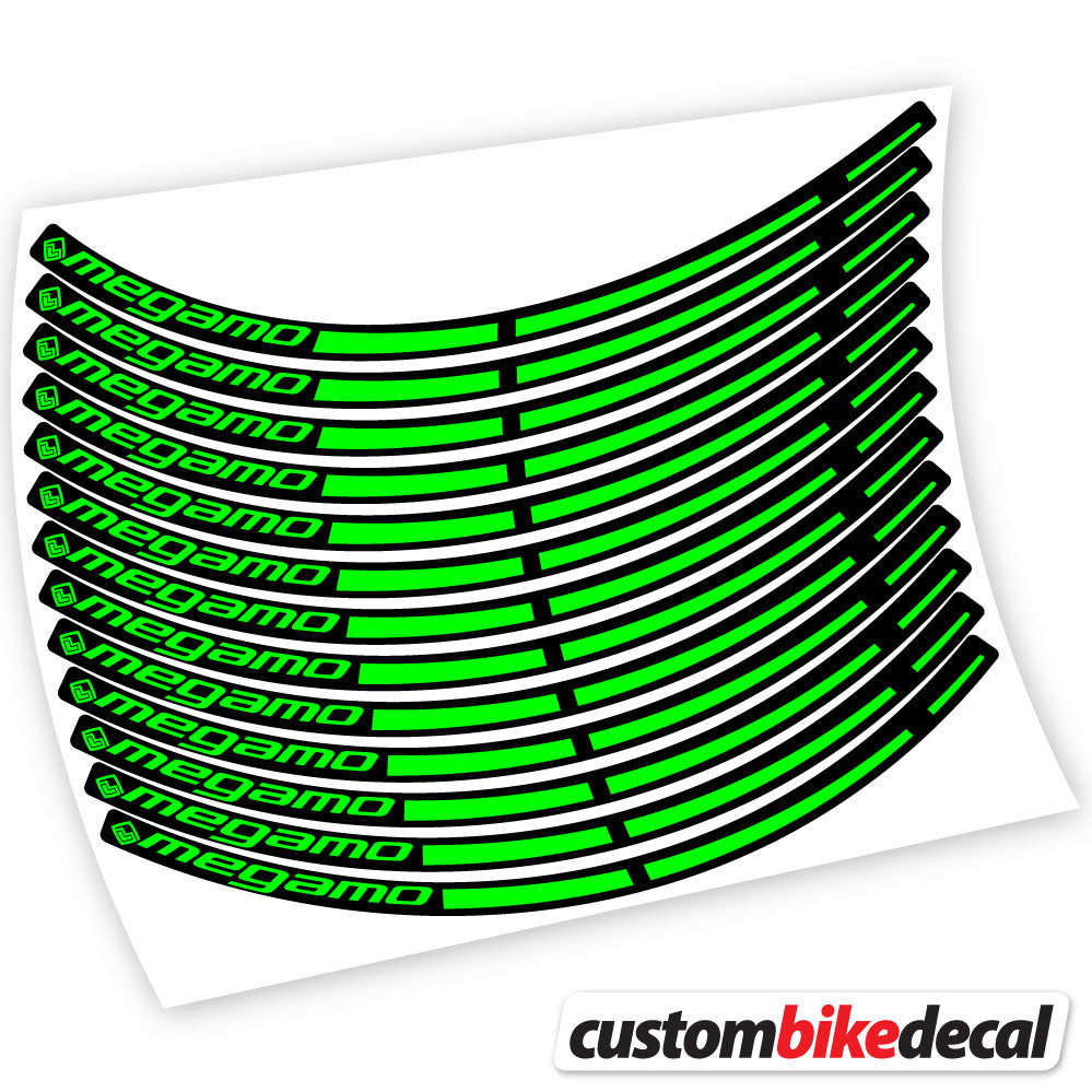 Adesivi Cerchi MTB Megamo in vinile - Verde Neon