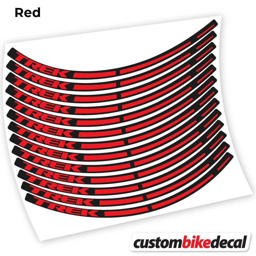 Adesivi Cerchi MTB Trek in vinile - Rosso