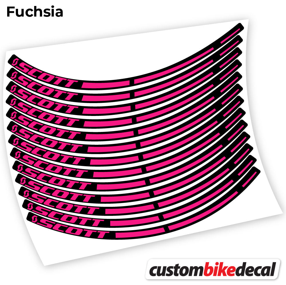 Adesivi Cerchi MTB Scott in vinile - Fucsia