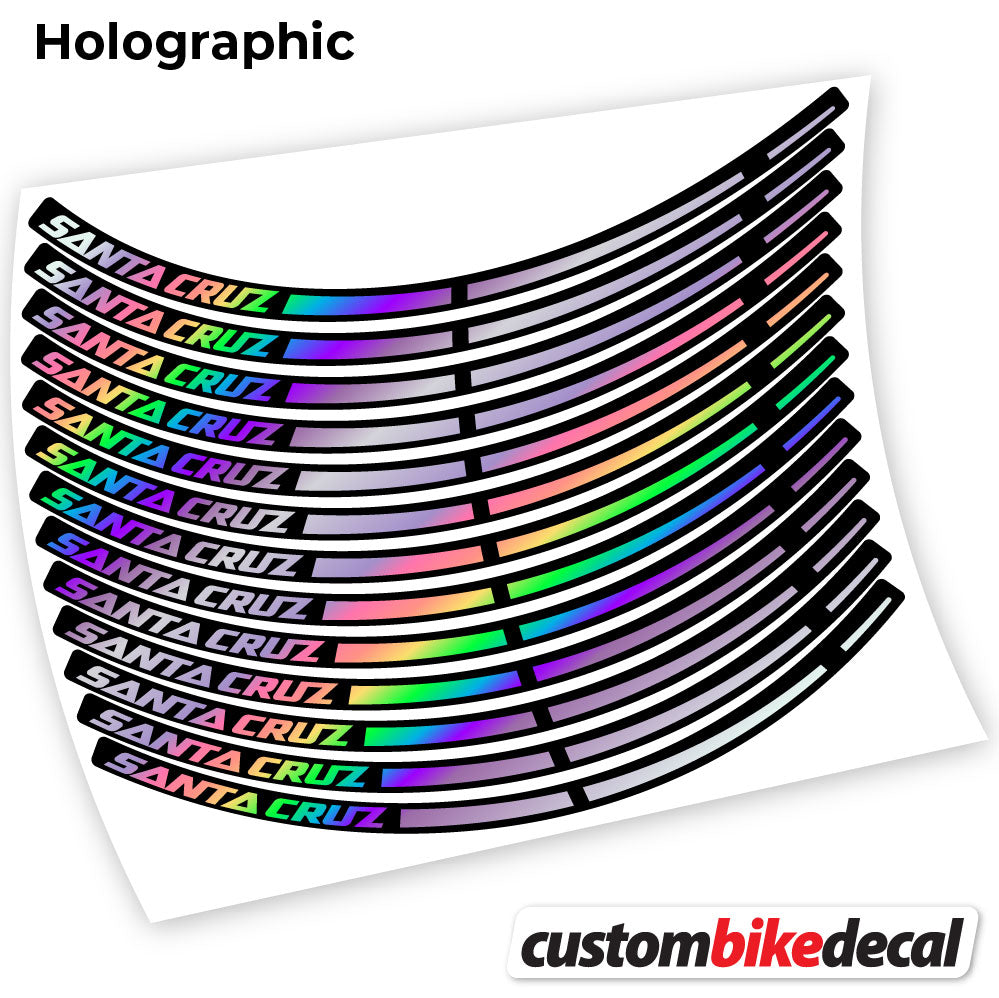 Adesivi Cerchi MTB Santa Cruz Bikes in vinile - Olografico