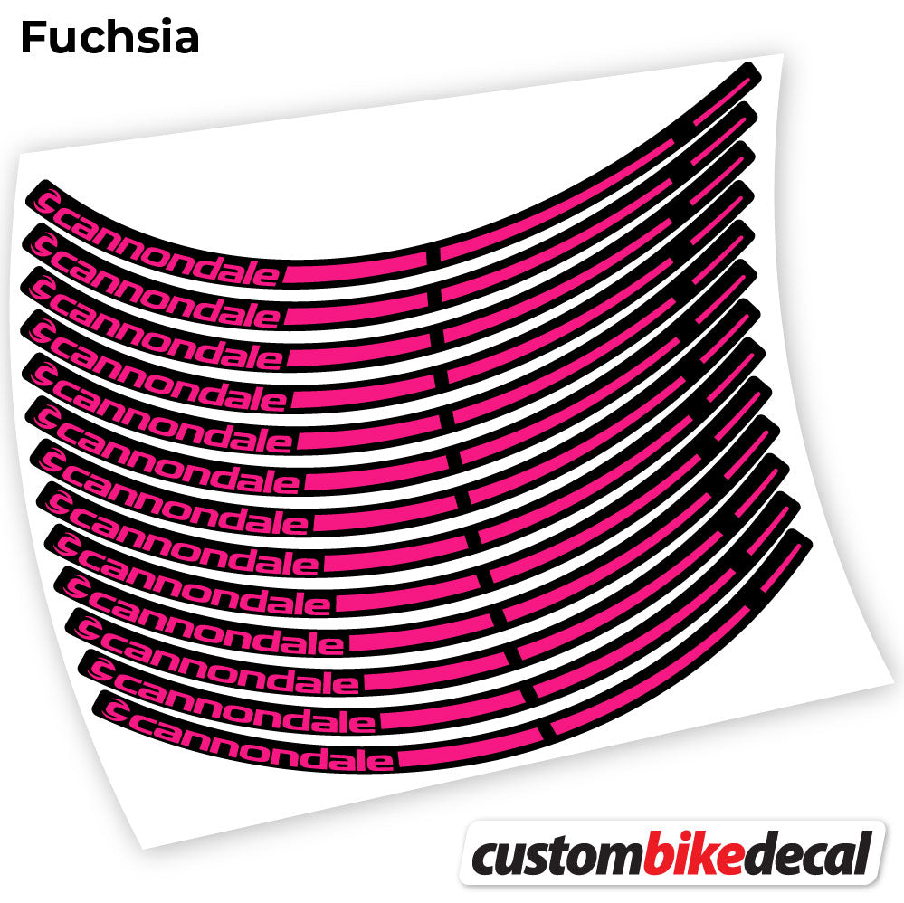 Adesivi Cerchi MTB cannondale in vinile - Fucsia