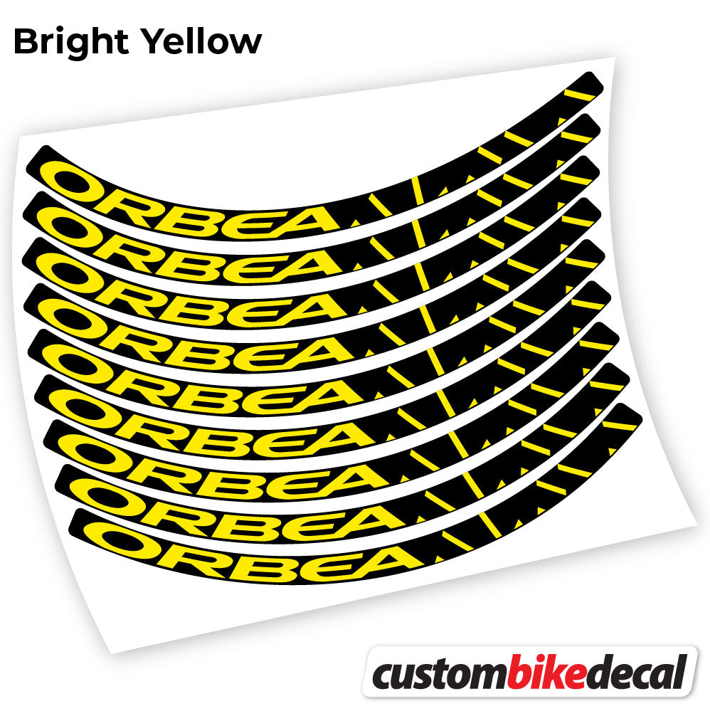 Adesivi Cerchi MTB Orbea Alma in vinile - Giallo