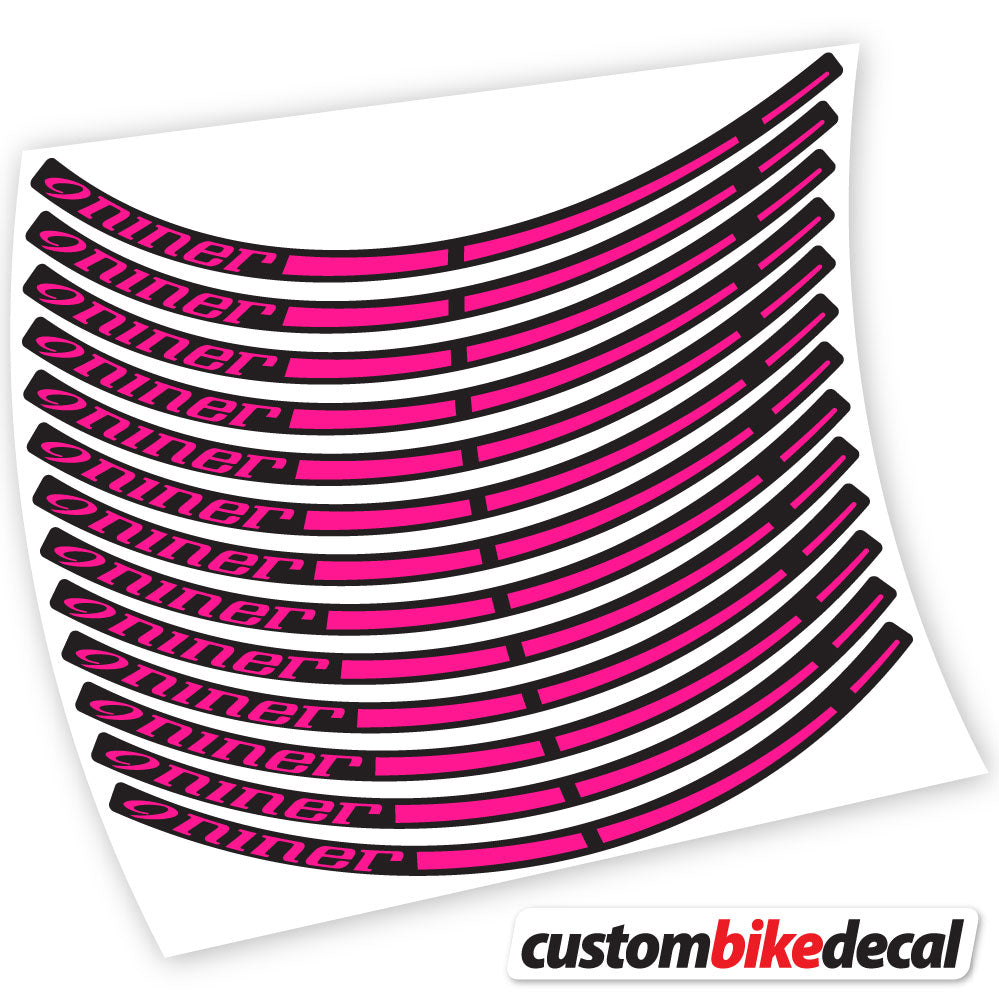 Adesivi Cerchi MTB Niner in vinile - Rosa Neon