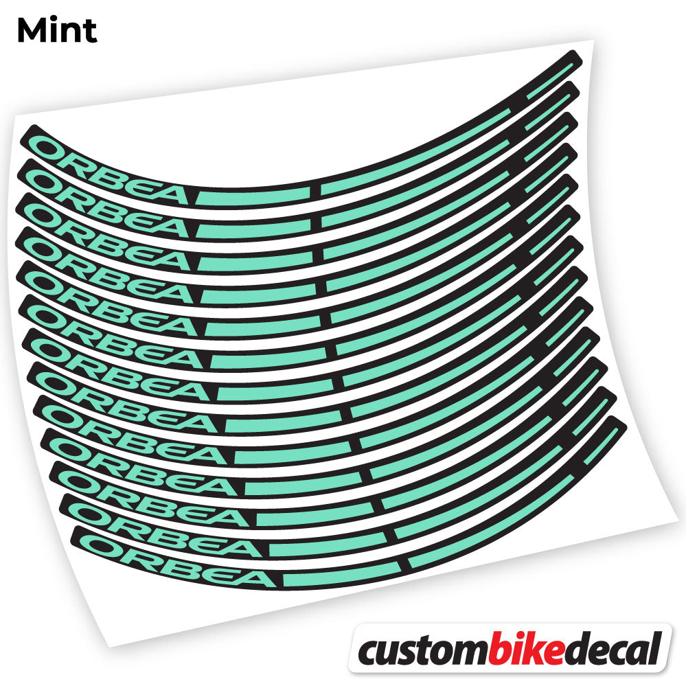 Adesivi Cerchi MTB ORBEA in vinile - Verde Menta