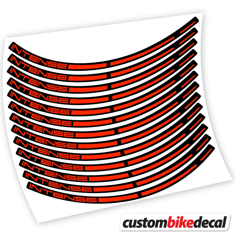Adesivi Cerchi MTB Intense in vinile - Rosso Neon
