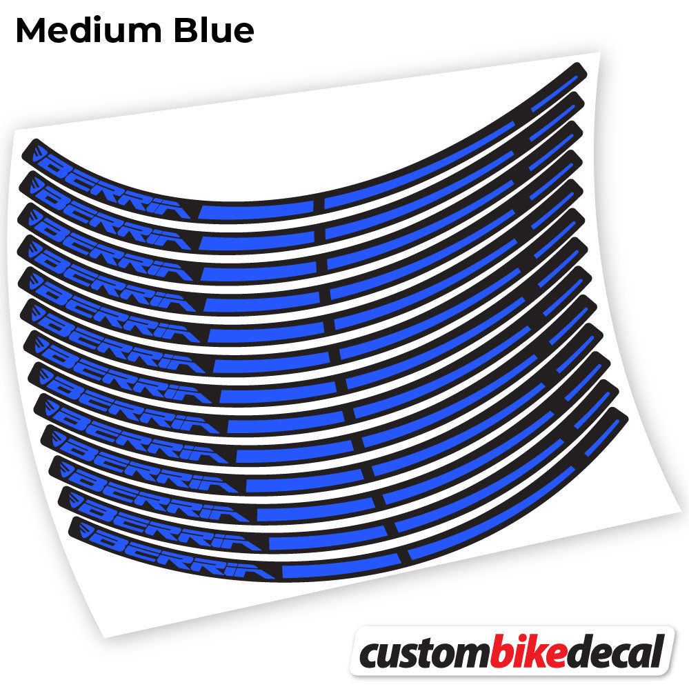 Adesivi Cerchi MTB Berria in vinile - Blu Medio