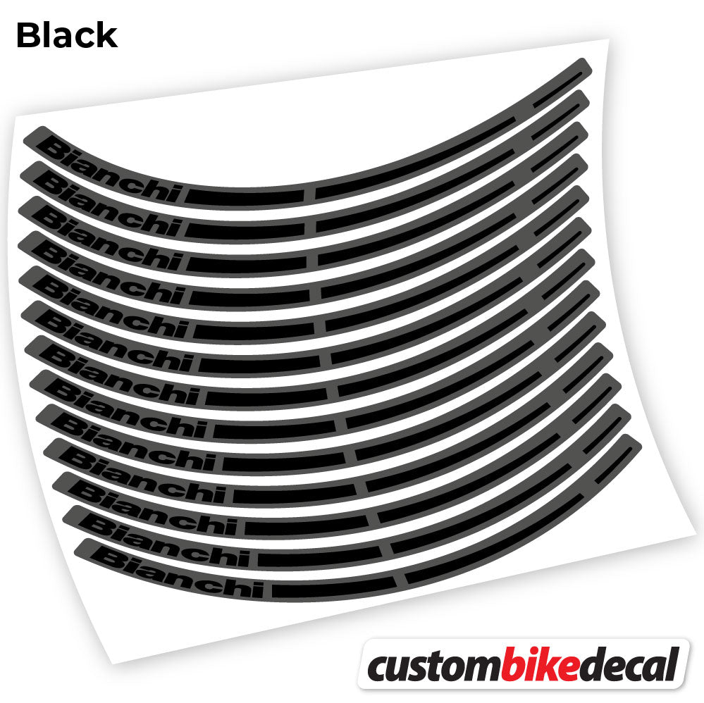 Adesivi Cerchi MTB Bianchi in vinile - Nero Opaco+Nero Lucido