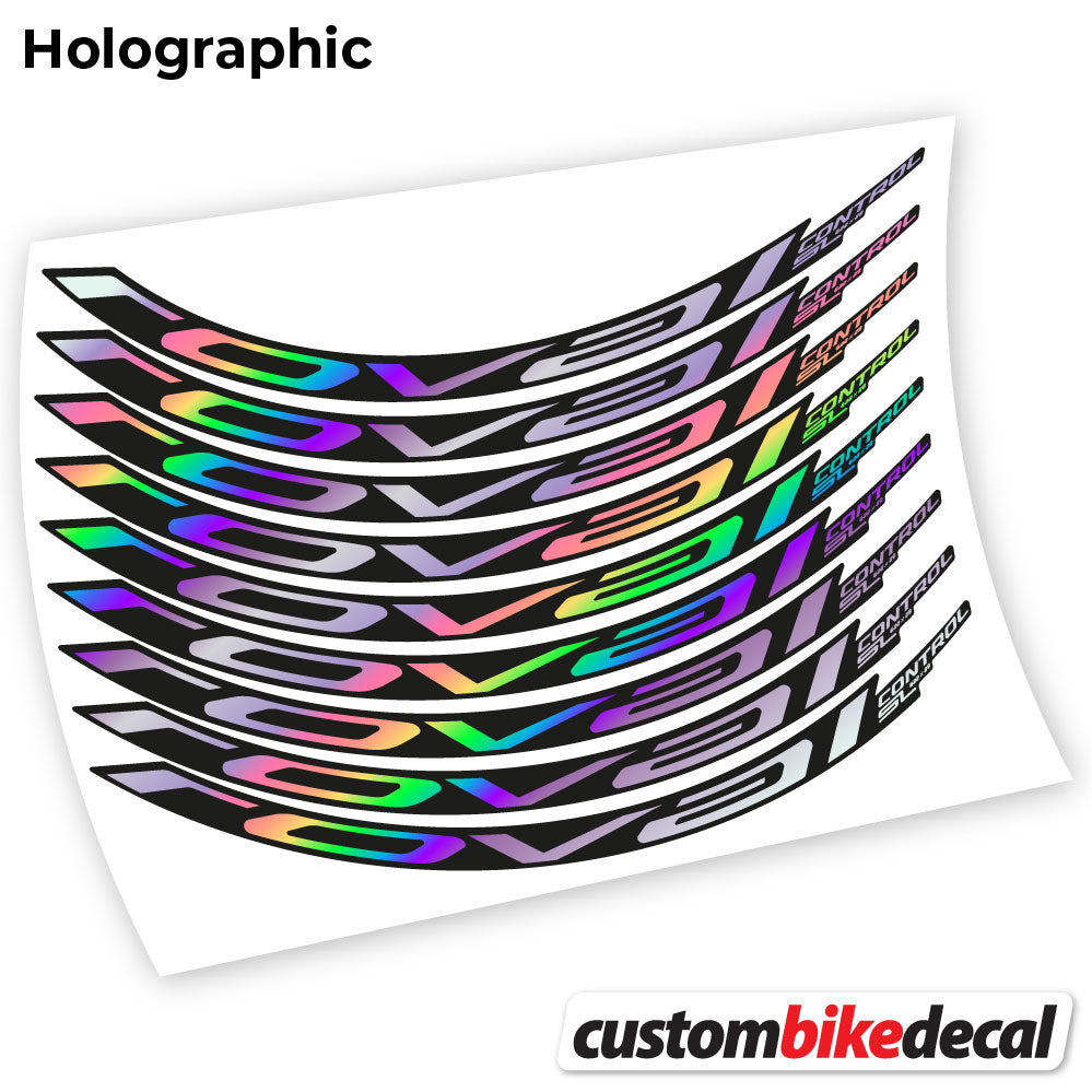 Adesivi Cerchi MTB Roval Control SL 2021 in vinile - Olografico