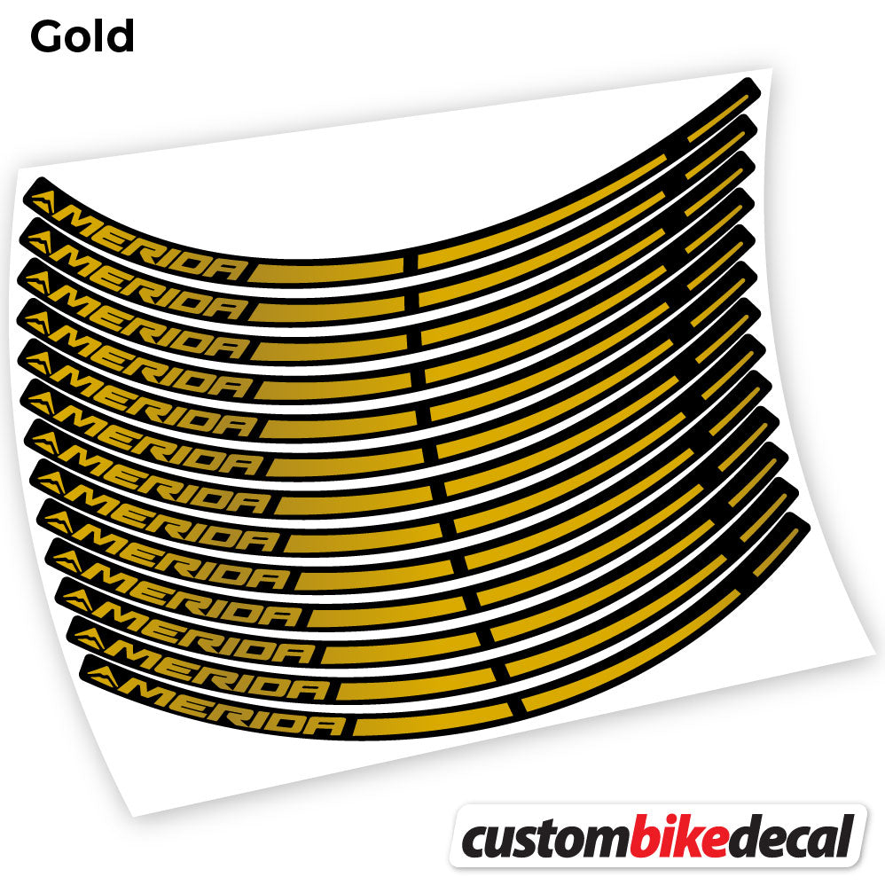 Adesivi Cerchi MTB Merida in vinile - Oro
