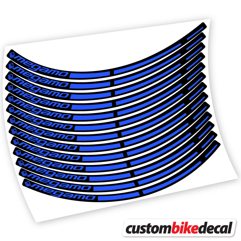 Adesivi Cerchi MTB Megamo in vinile - Blu Medio