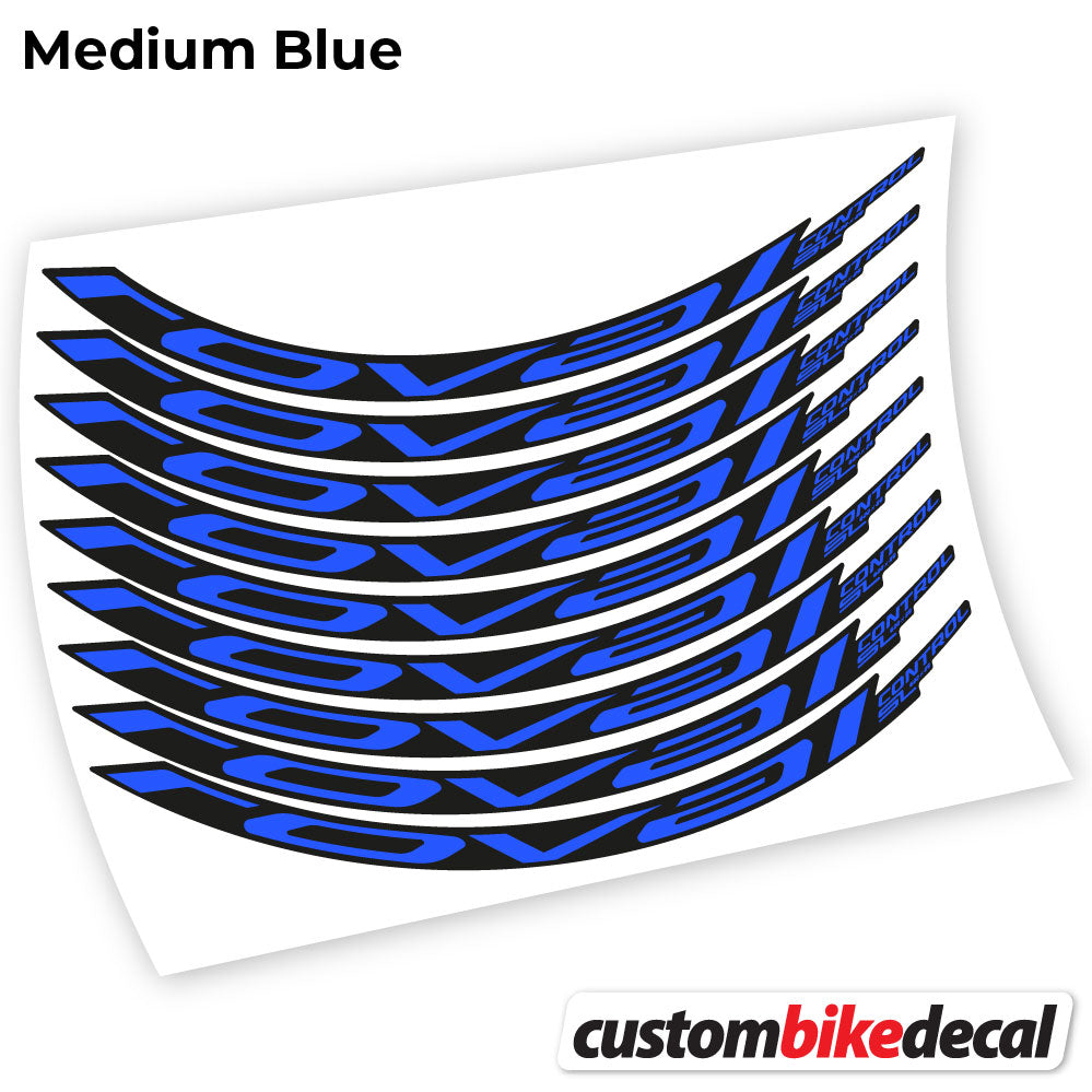 Adesivi Cerchi MTB Roval Control SL 2021 in vinile - Blu Medio