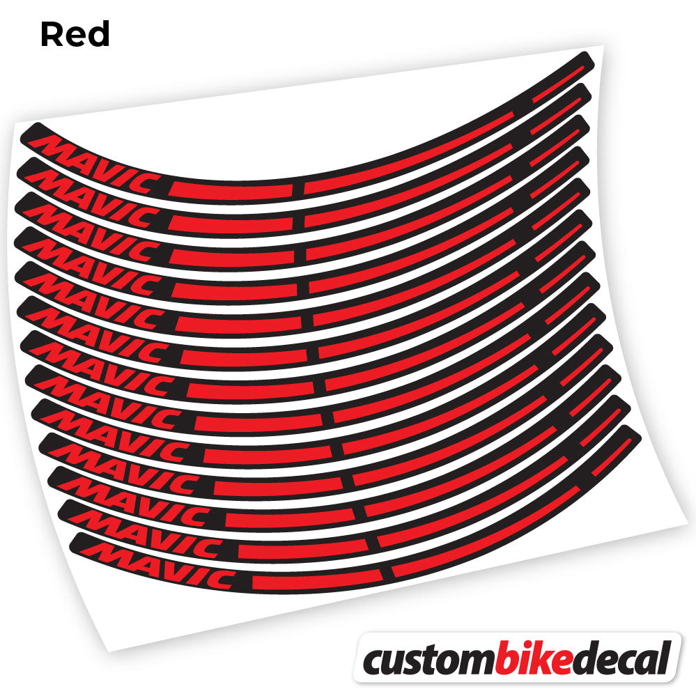 Adesivi Cerchi MTB Mavic in vinile - Rosso