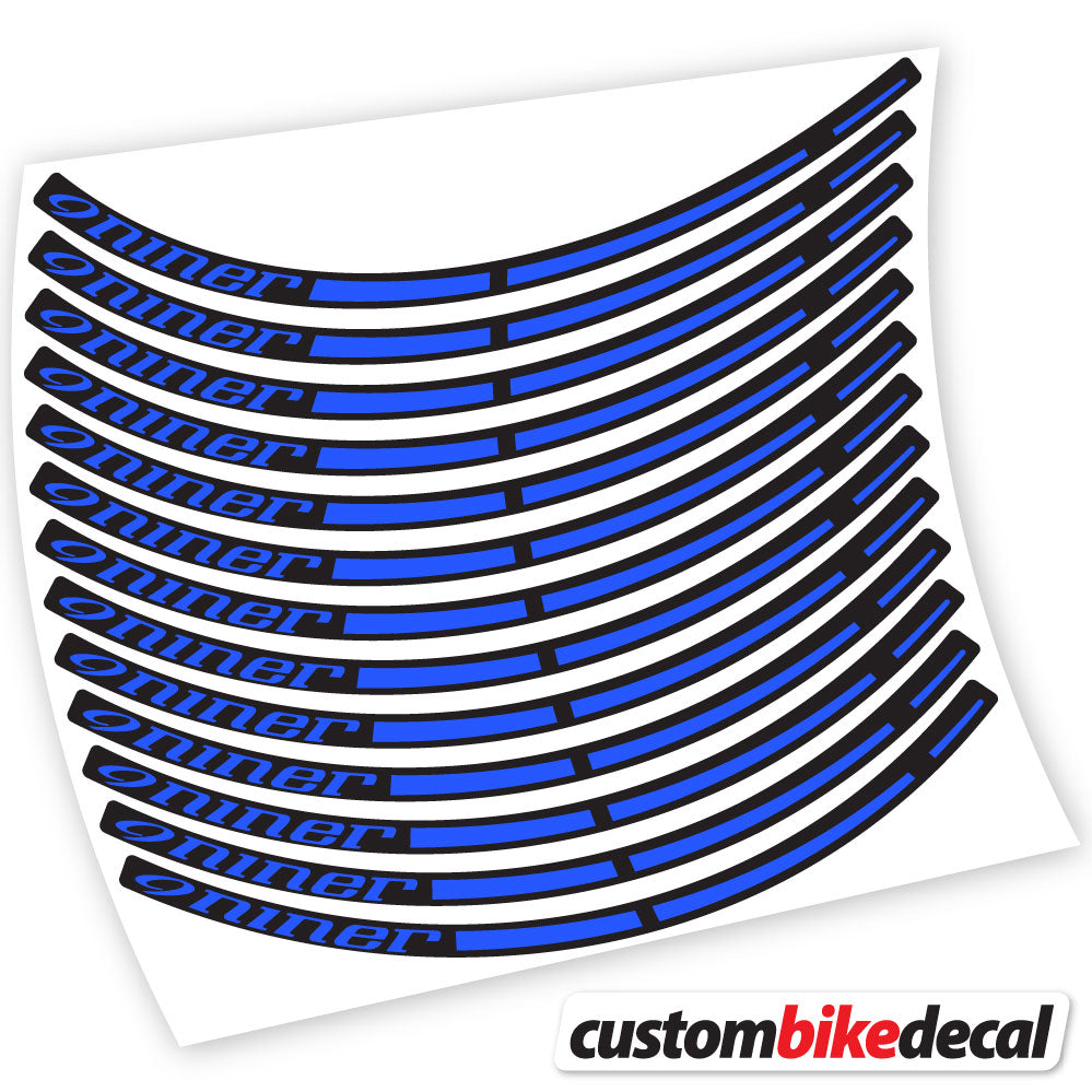 Adesivi Cerchi MTB Niner in vinile - Blu Medio