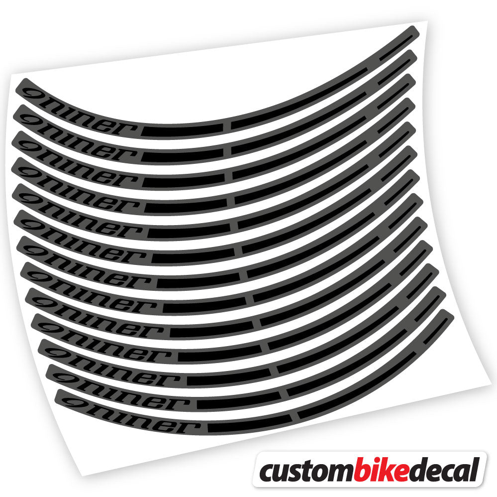 Adesivi Cerchi MTB Niner in vinile - Nero