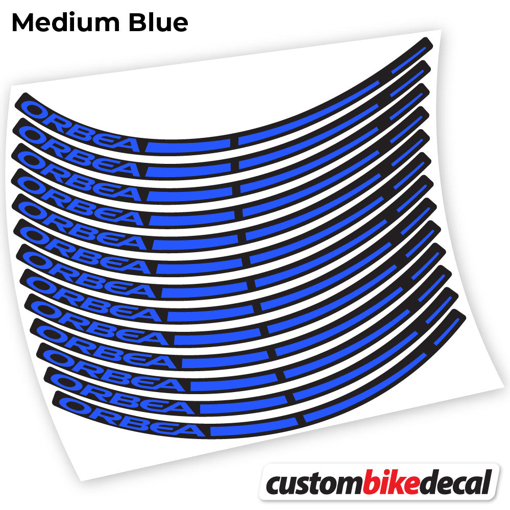 Adesivi Cerchi MTB ORBEA in vinile - Blu Medio