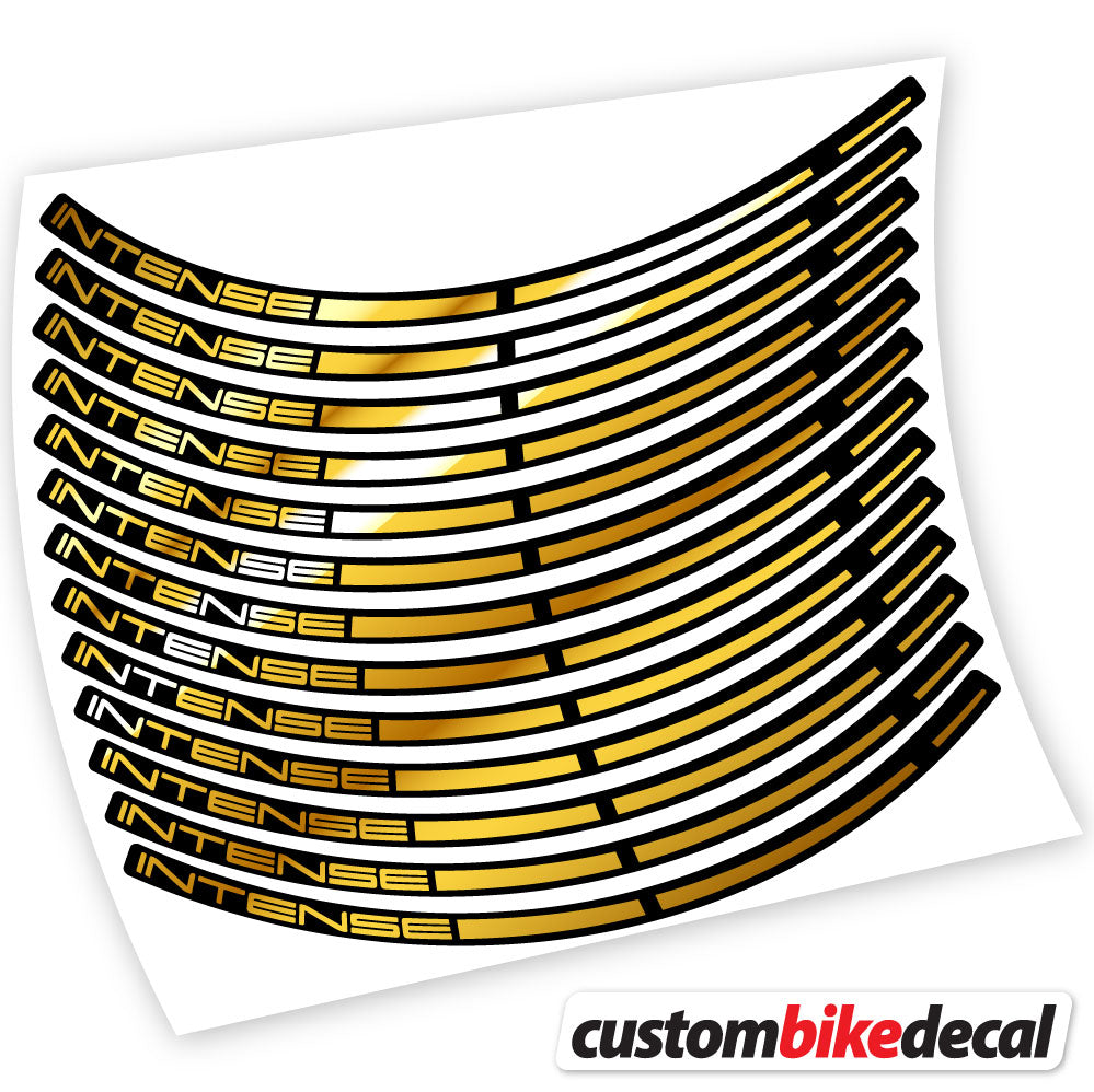 Adesivi Cerchi MTB Intense in vinile - Oro Cromato
