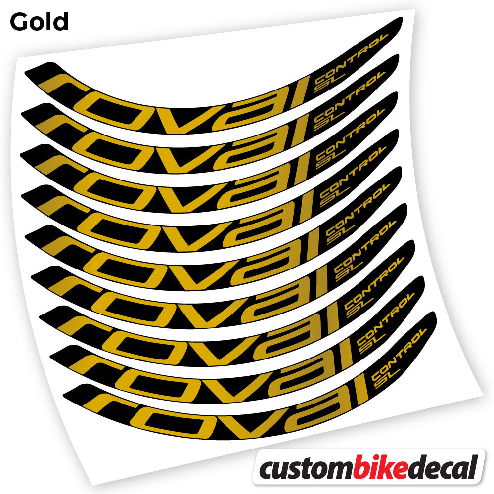 Adesivi Cerchi MTB Roval Control SL in vinile - Oro