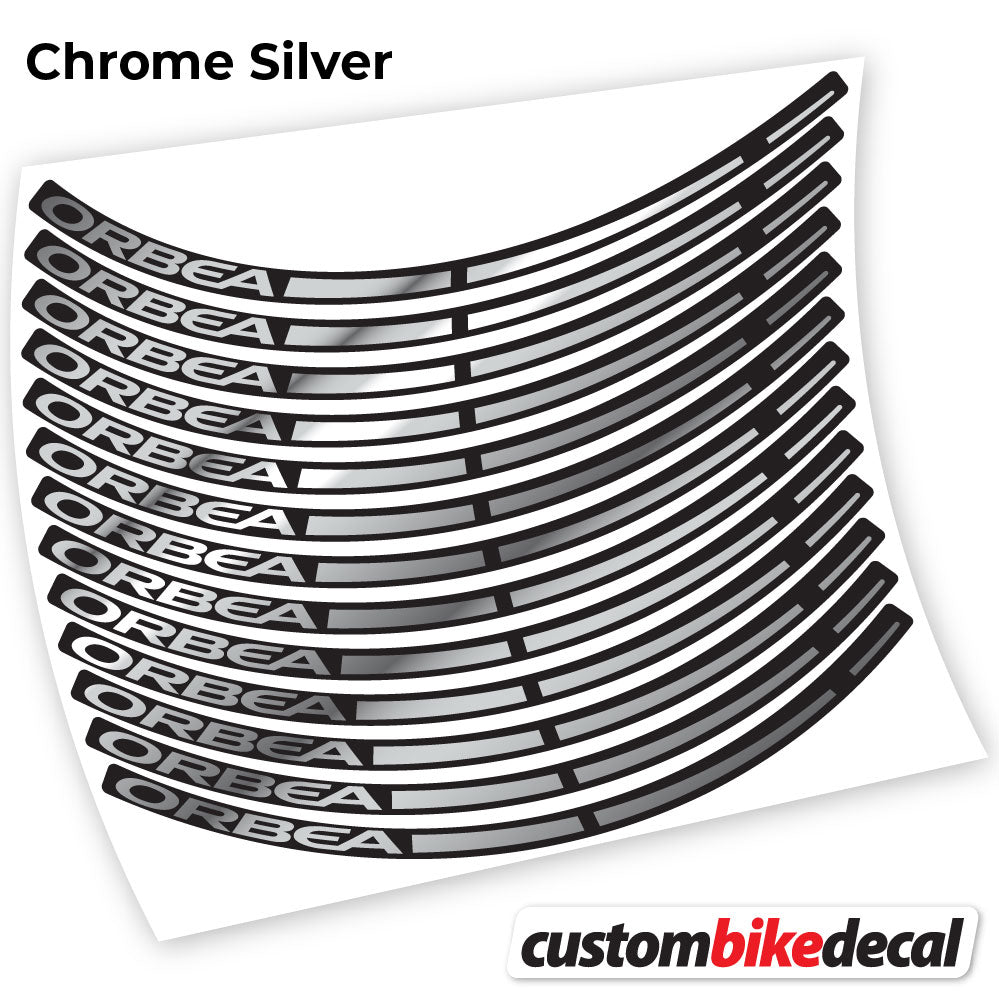 Adesivi Cerchi MTB ORBEA in vinile - Argento Cromato